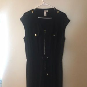 Black pantsuit jumper